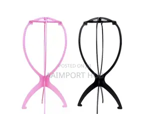 Wig Stand, Red, Blue, Black