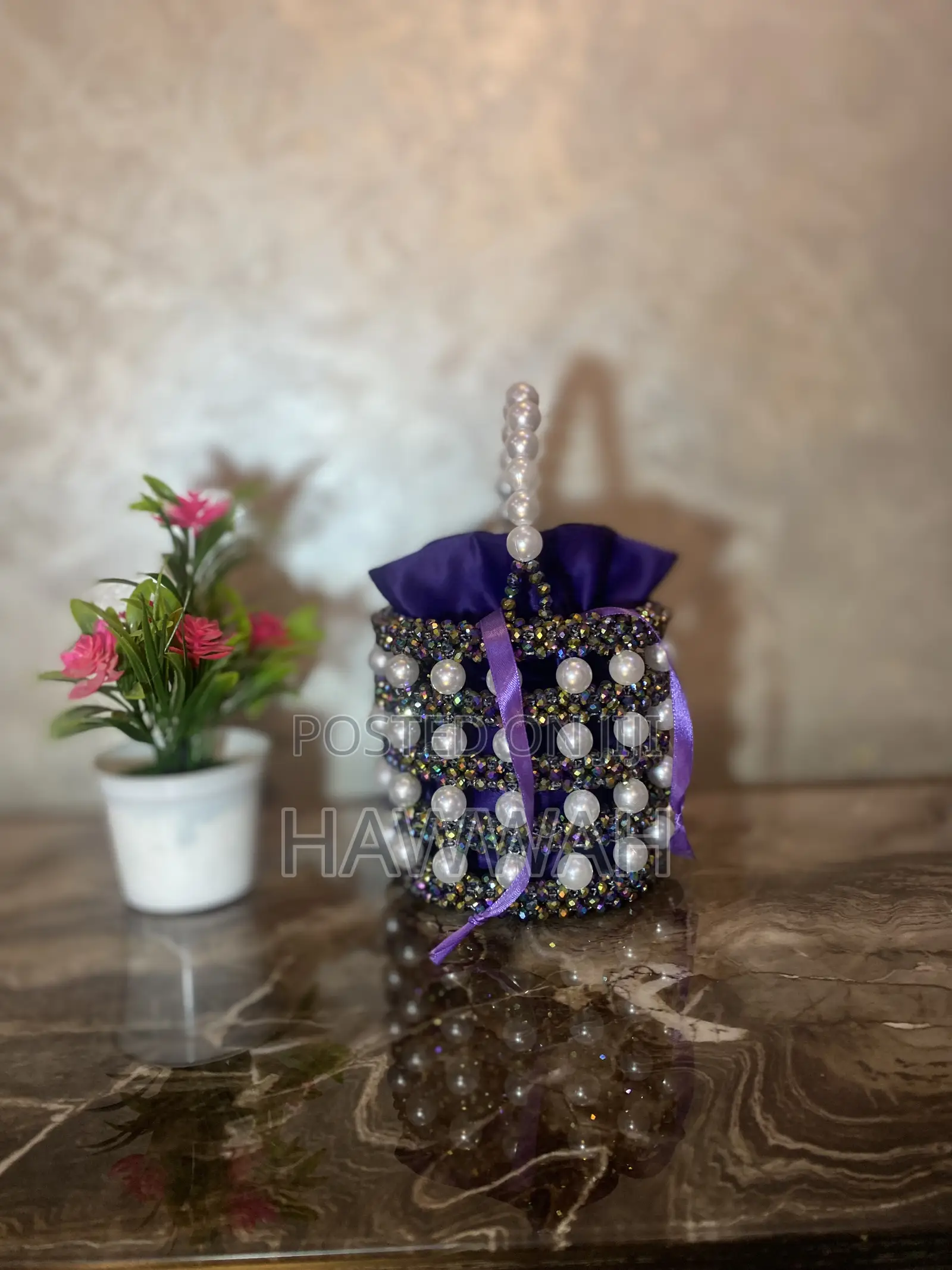 Beaded Bag ( Royal Iris Glow )