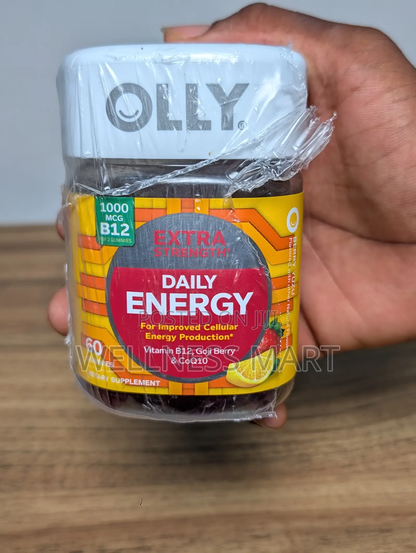 Olly Extra Strength Energy Gummies | B12 + Coq10 | No Caffeine | Lagos
