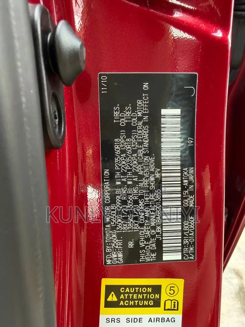 Lexus RX 350 2011 Red