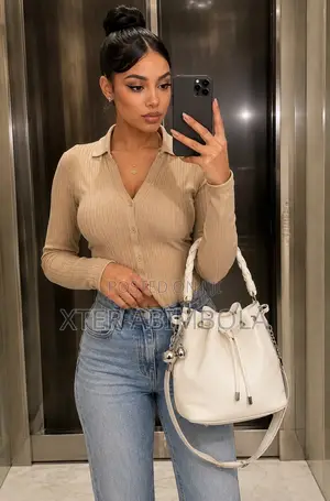 White Bucket Bag