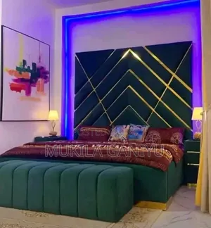 Bed, Doors, Table,
