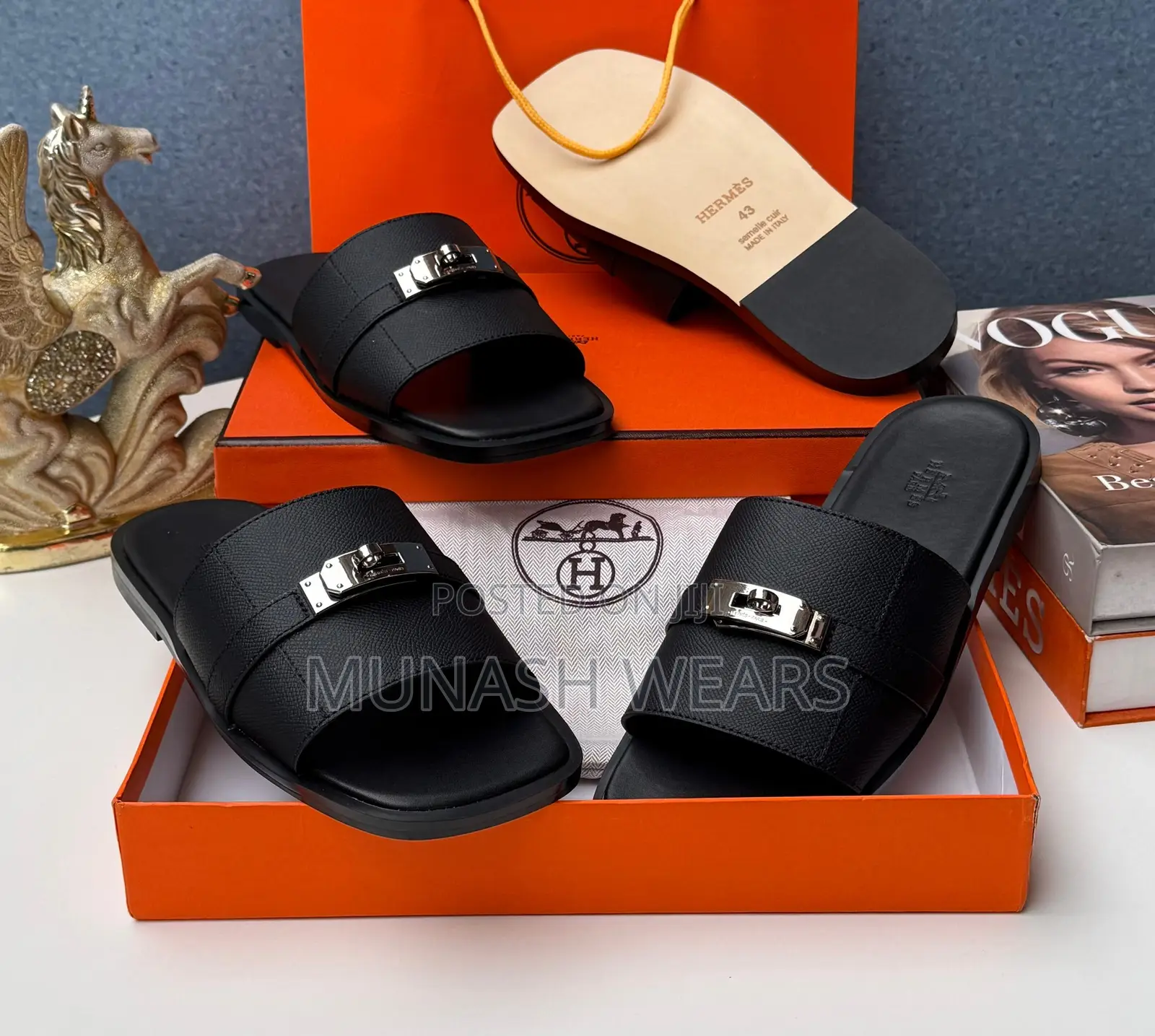 Hermes Leather Slipers 40-46 Available Cover Design
