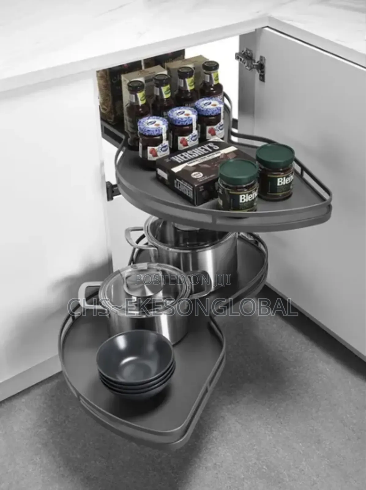 Magic Corner Kitchen Cabinet Storage Swing Tray Soft Close Sliding