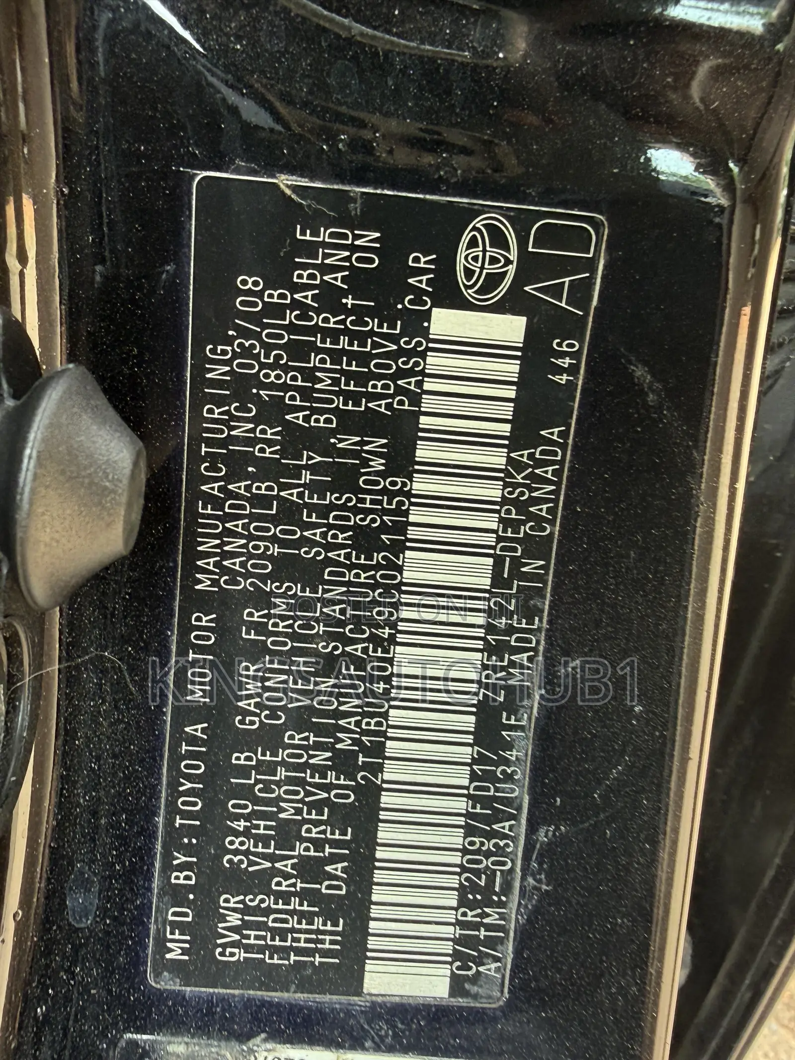 Toyota Corolla 2008 Black