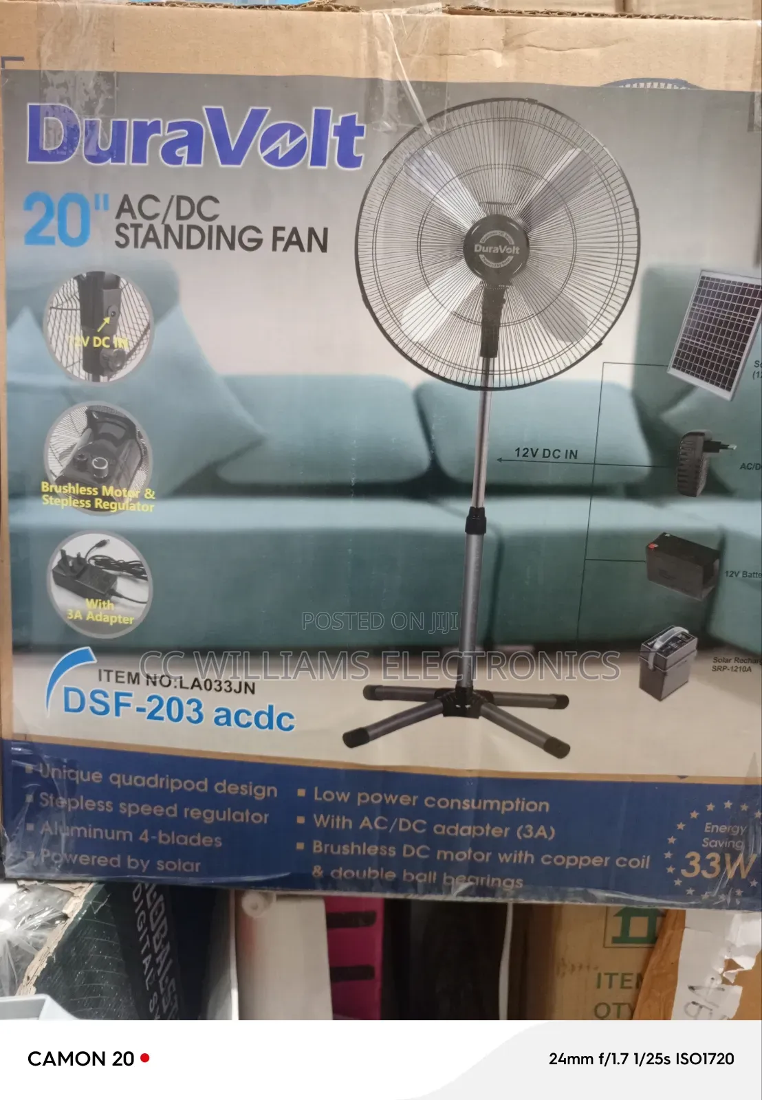 Duravolt 20" Standing Fan
