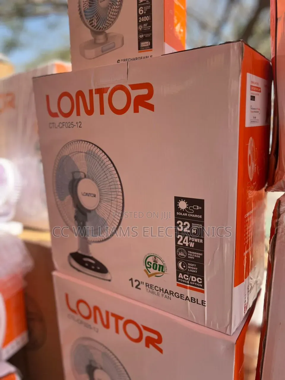 Lontor Rechargeable Table Fan