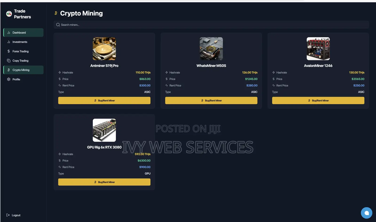 Forex, Crypto & Binary Trading Website Development
