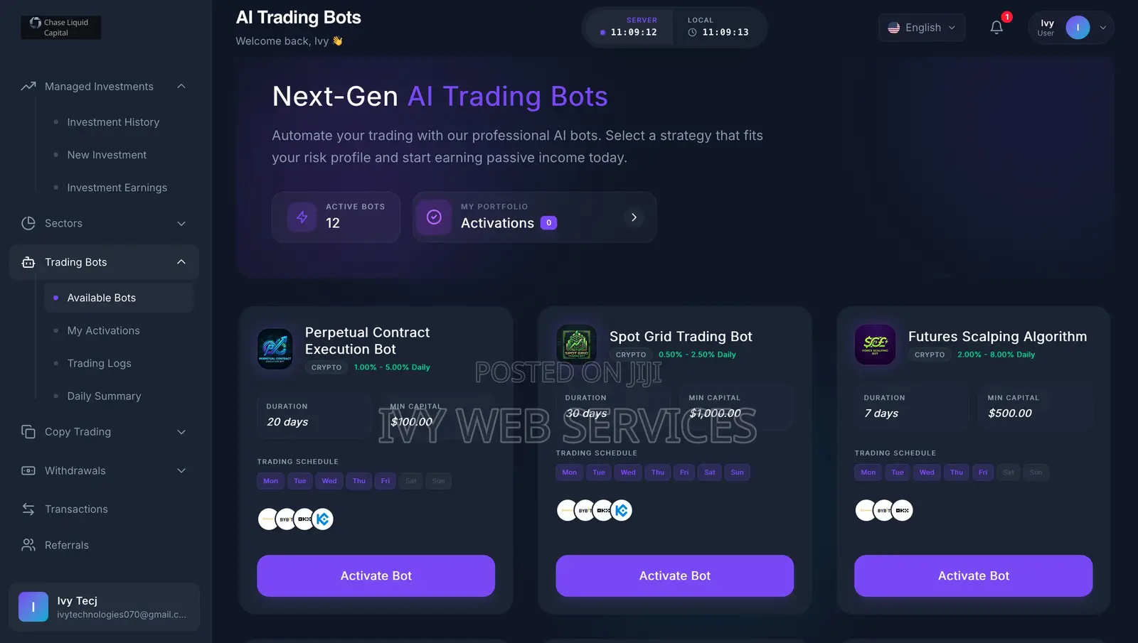 Forex, Crypto & Binary Trading Website Development