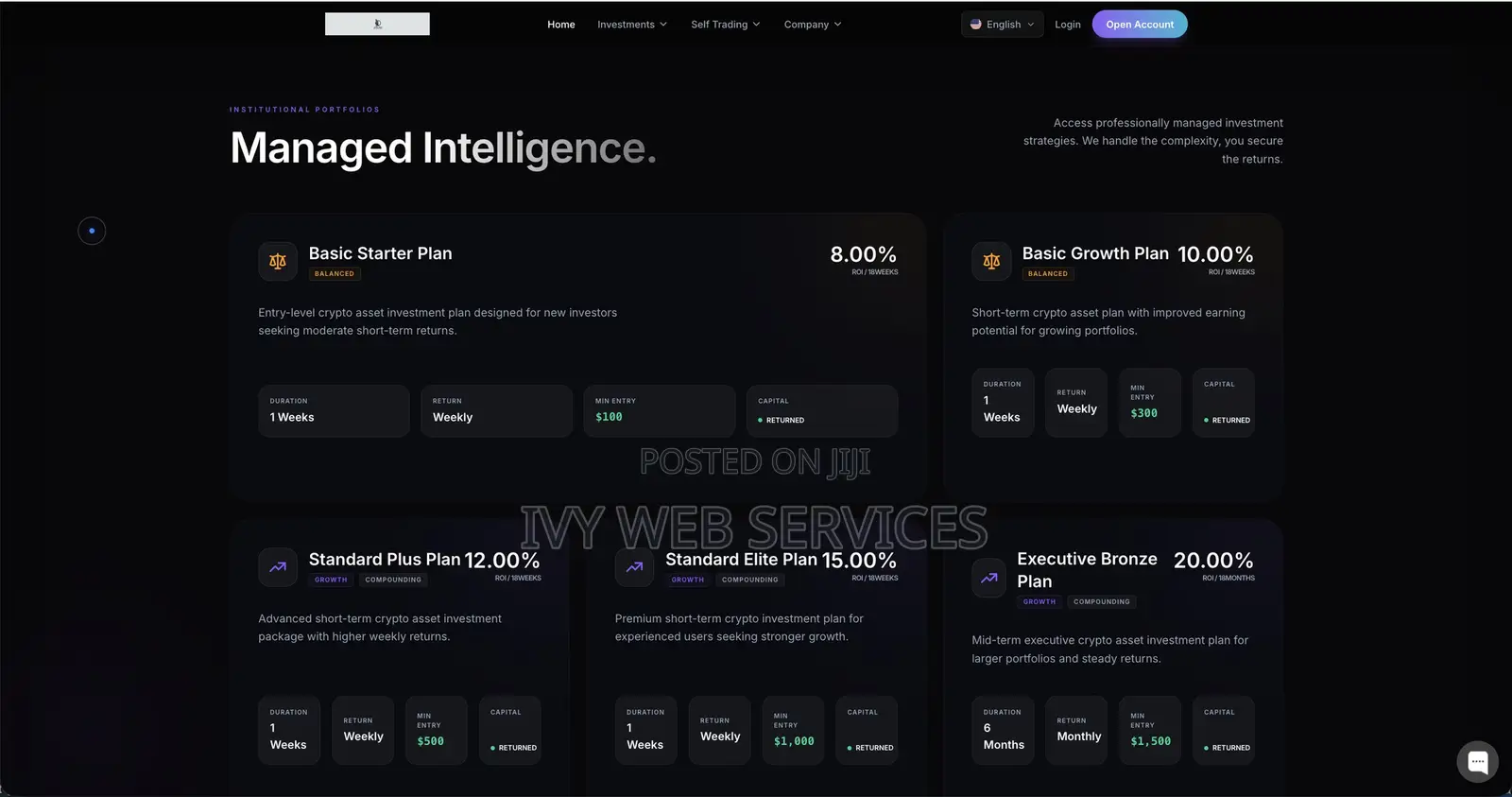 Forex, Crypto & Binary Trading Website Development
