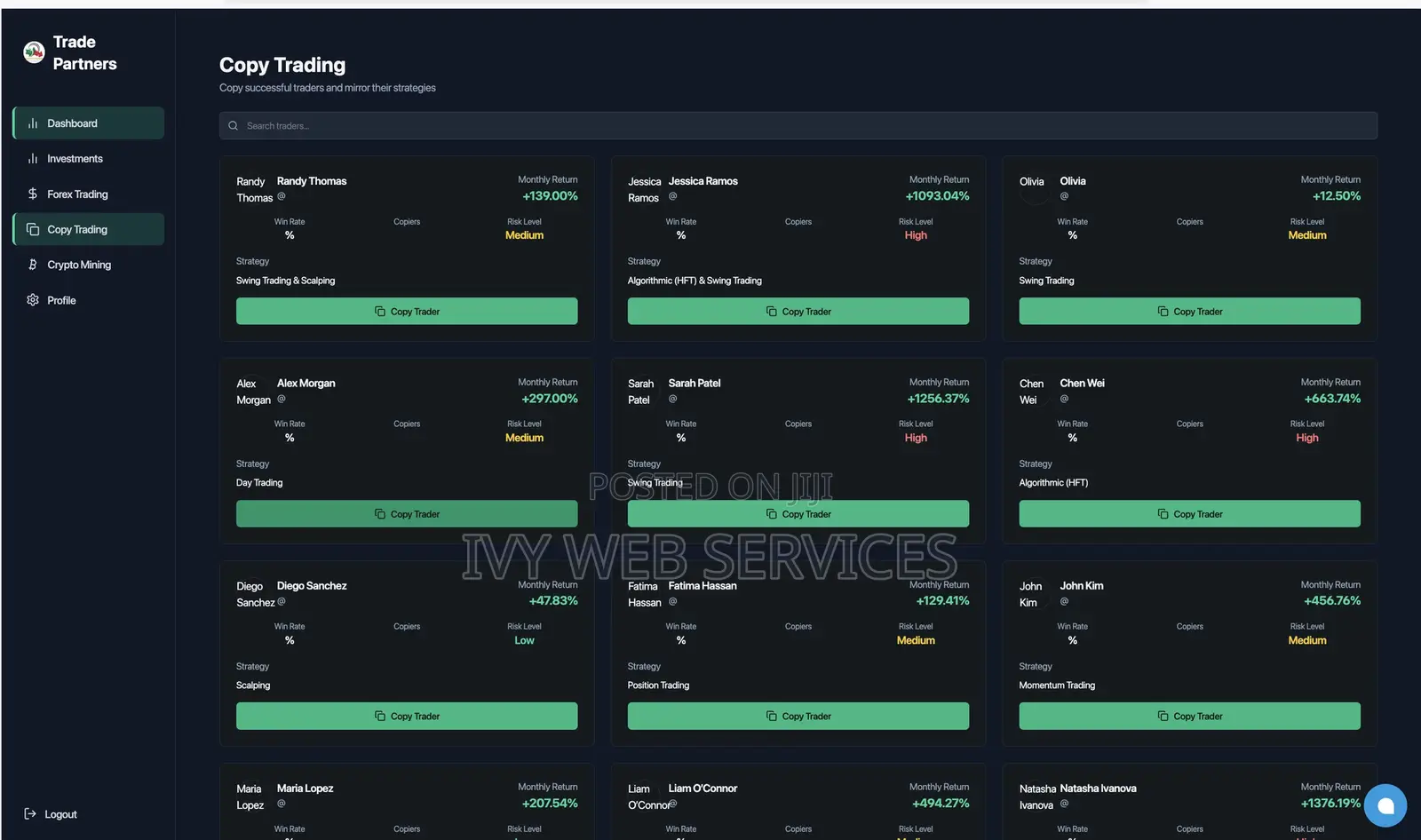 Forex, Crypto & Binary Trading Website Development