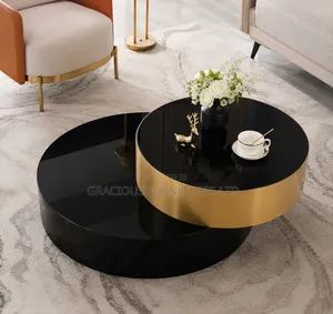 Luxury Black and Gold Center Table