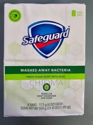 Safeguard Antibacterial Bath Soap Bar Pack of 8-(4 Oz/(113g Each )Aloe