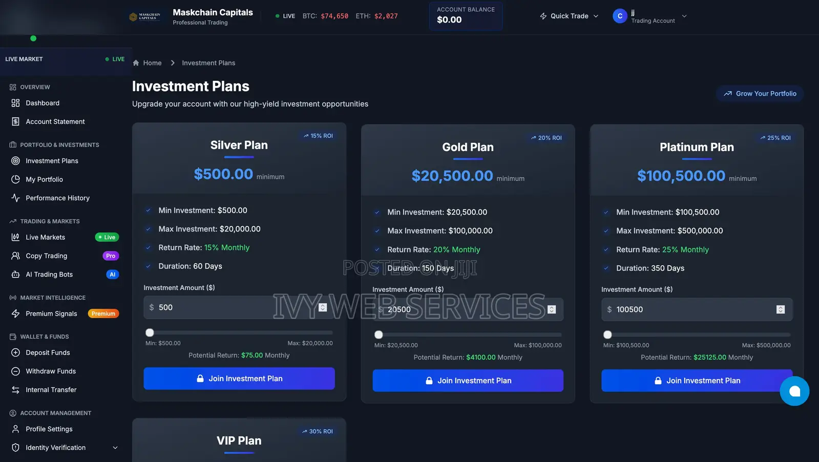 Forex, Crypto & Binary Trading Website Development