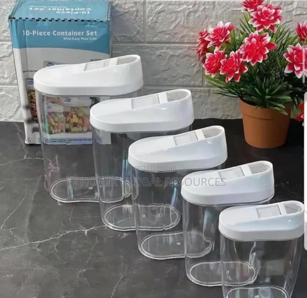 10pcs Cereal Container Set (5 Containers + 5 Covers)