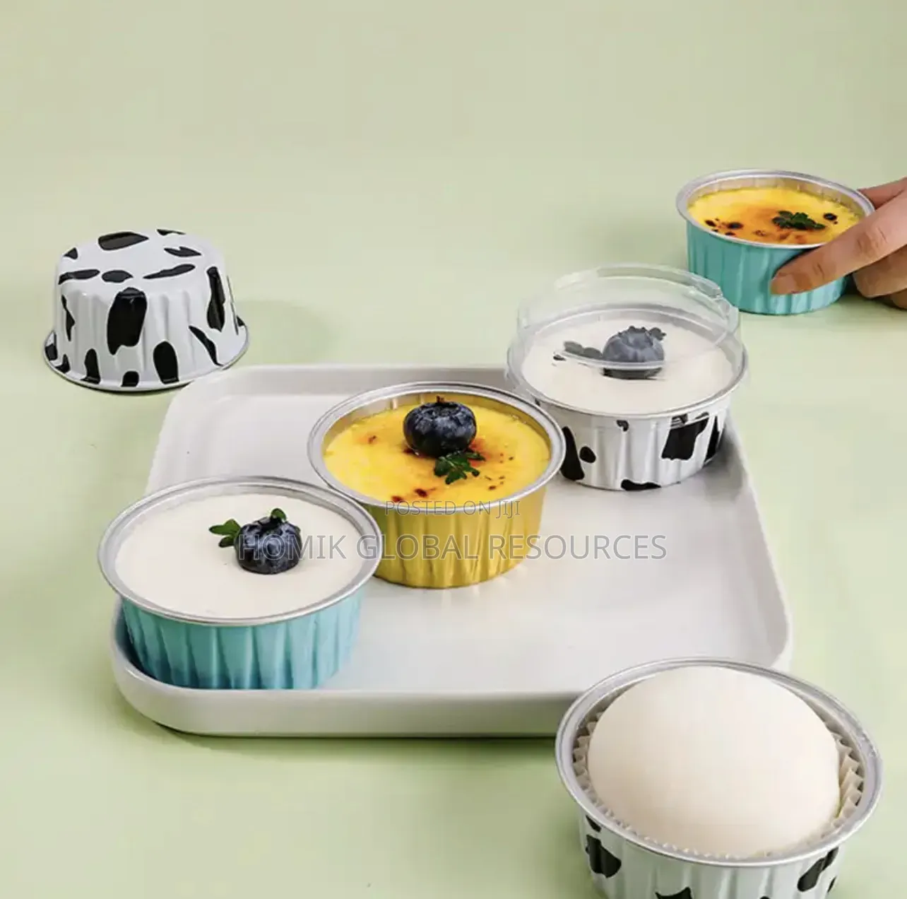 12pcs Multifunctional Aluminum Foil Pudding Cup for Cupcakes