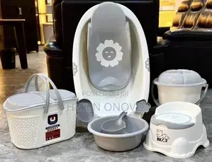 Baby Bath Tub Set With Potty and Storage Basket