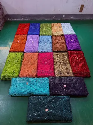 Luxury Heavily Beaded Tulle Net Lace Fabric