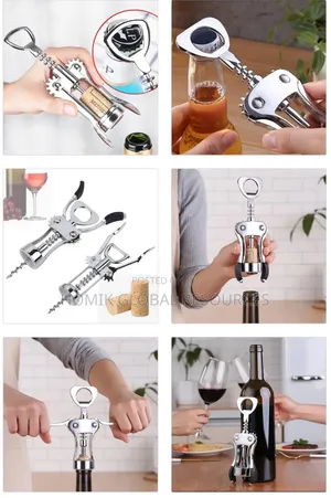 1pc High Quality Stainless Steel Premium Wing Corkscrew