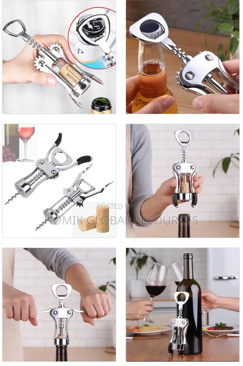 1pc High Quality Stainless Steel Premium Wing Corkscrew