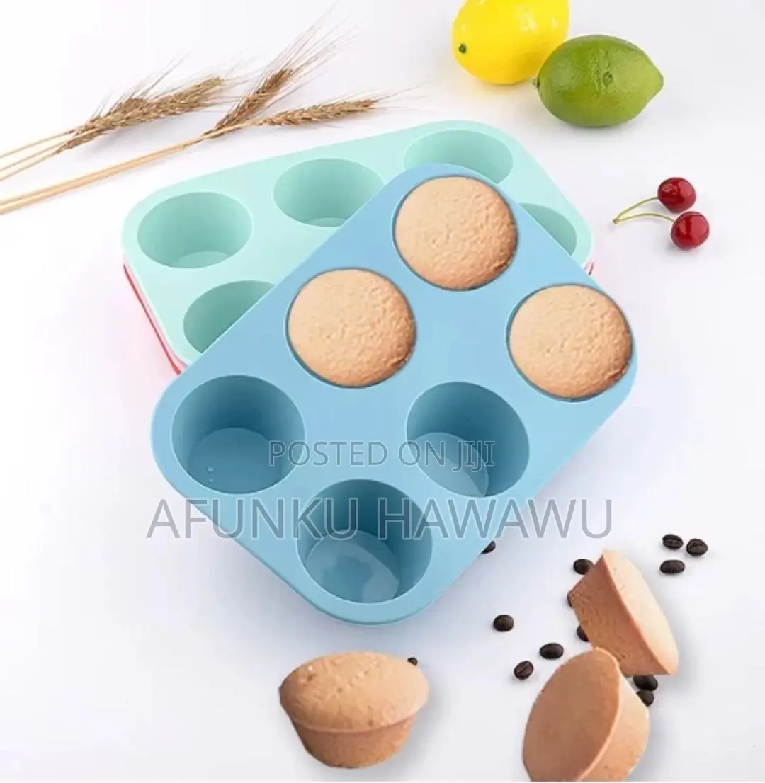 6cups Silicon Cupcake Baking Mould.