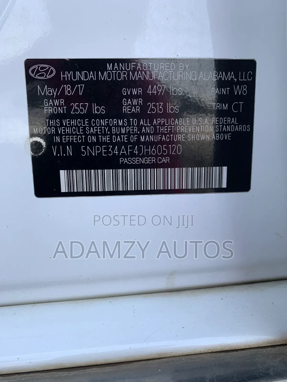 Hyundai Sonata 2018 White