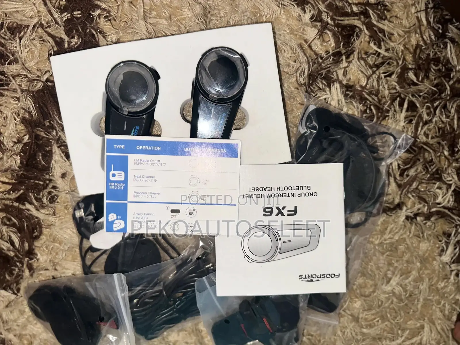 Fodsports Fx6 Motorcycle Bluetooth Helmet Intercom System