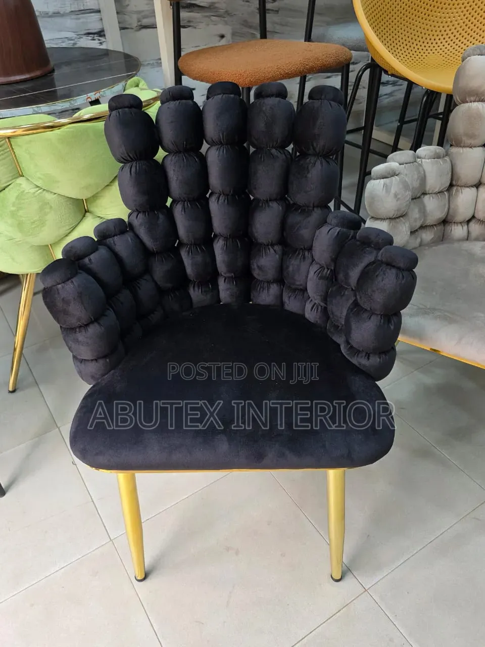 Padded Fabric Imported Single Chair
