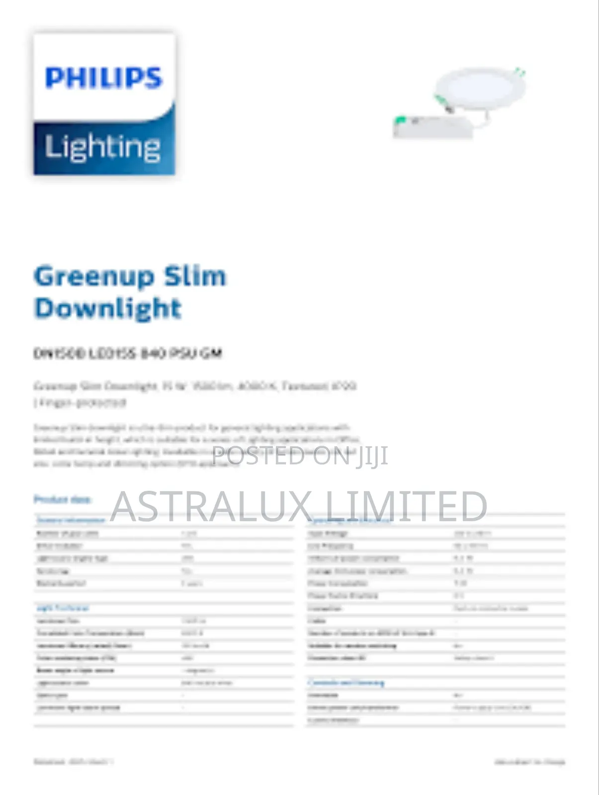 Philips 15w Greenup Slim Down Light