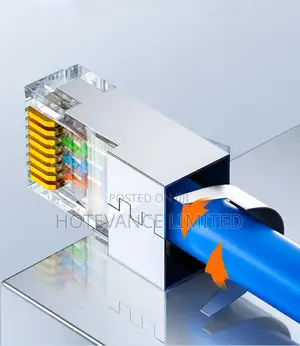 Cat7 Shielded RJ45 Pass-Through Connector (100 Pieces)