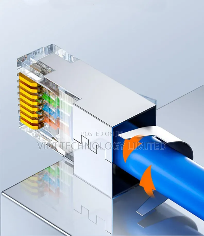 Cat7 Shielded RJ45 Pass-Through Connector (100 Pieces)