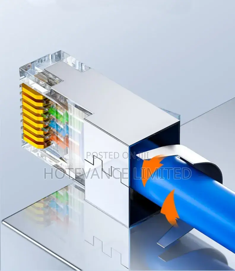 Cat7 Shielded RJ45 Pass-Through Connector (100 Pieces)