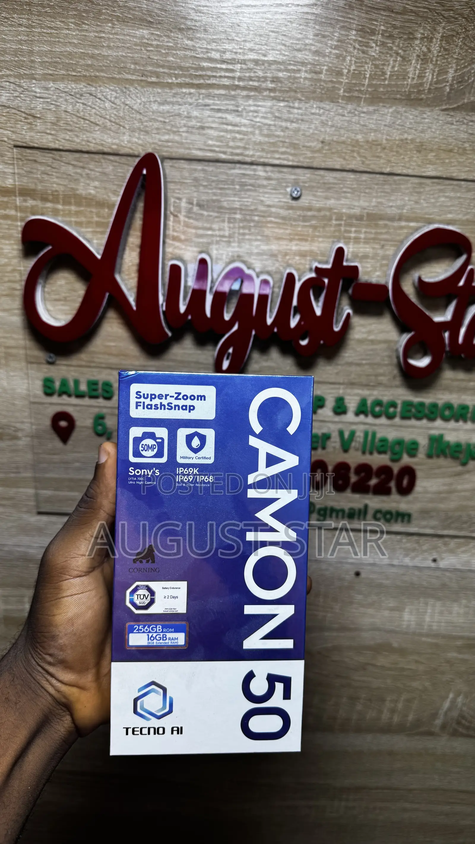 New Tecno Camon 50 256 GB Black