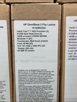 New Laptop HP 16GB Intel Core 7 SSD 512GB