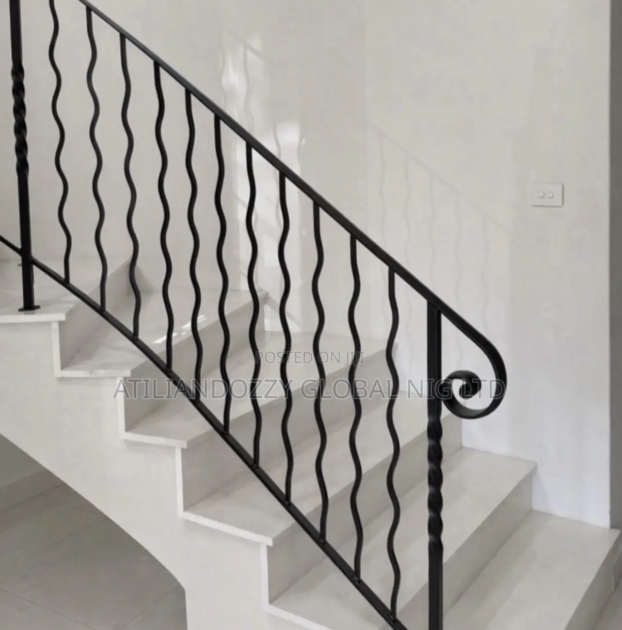 Deep Wave Wrought Iron Rails