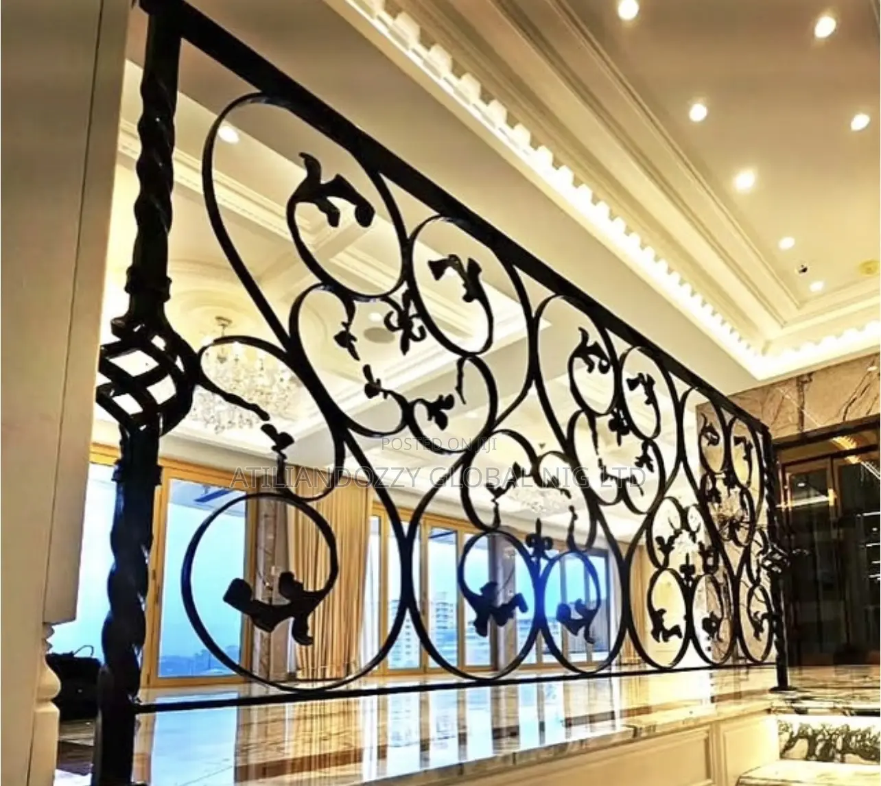 Flower Cumbi Wrought Iron Rail