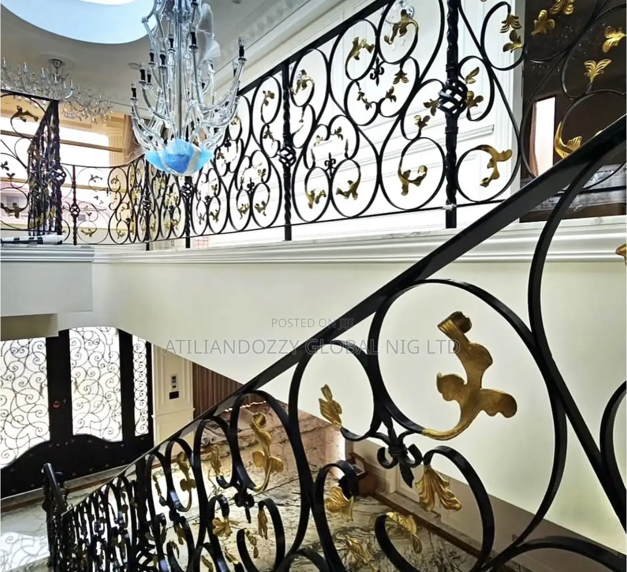 Flower Cumbi Wrought Iron Rail