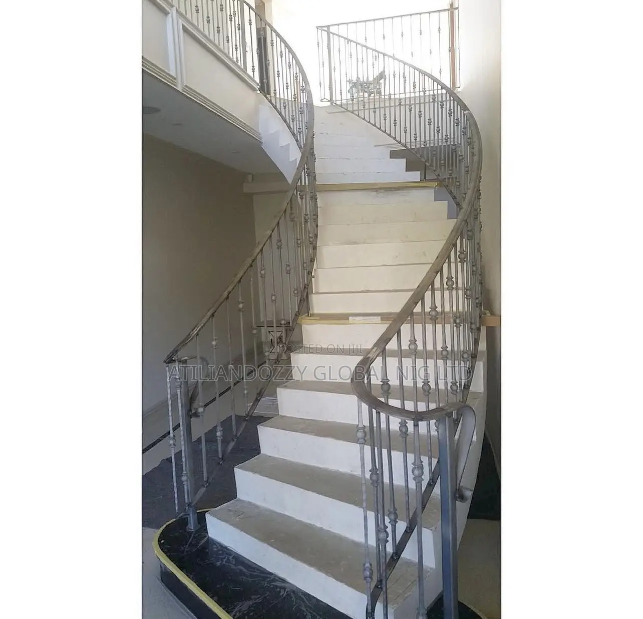 Plain Old White Wrought Iron Rails