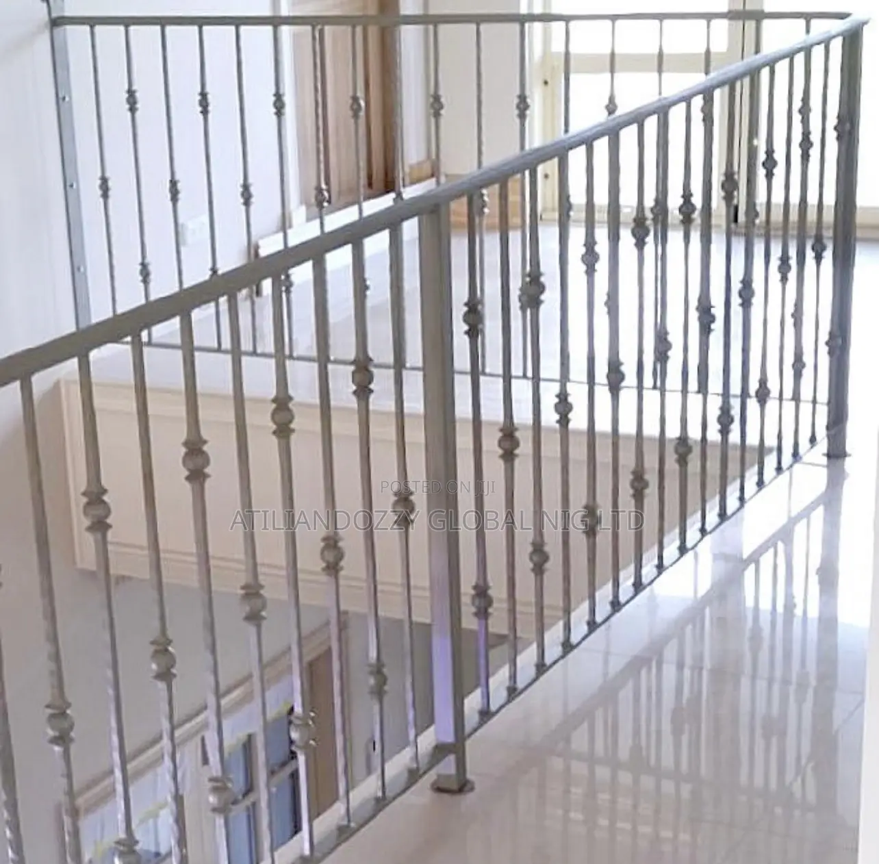 Plain Old White Wrought Iron Rails