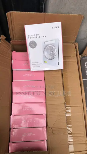 Ultra-Quiet Desktop/Handheld Rechargeable Fan With Led Light