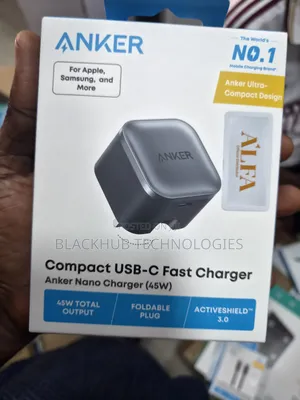 Anker Nano Compact 45w Usb-C Fast Charger,Foldable Plugs,Active Shield