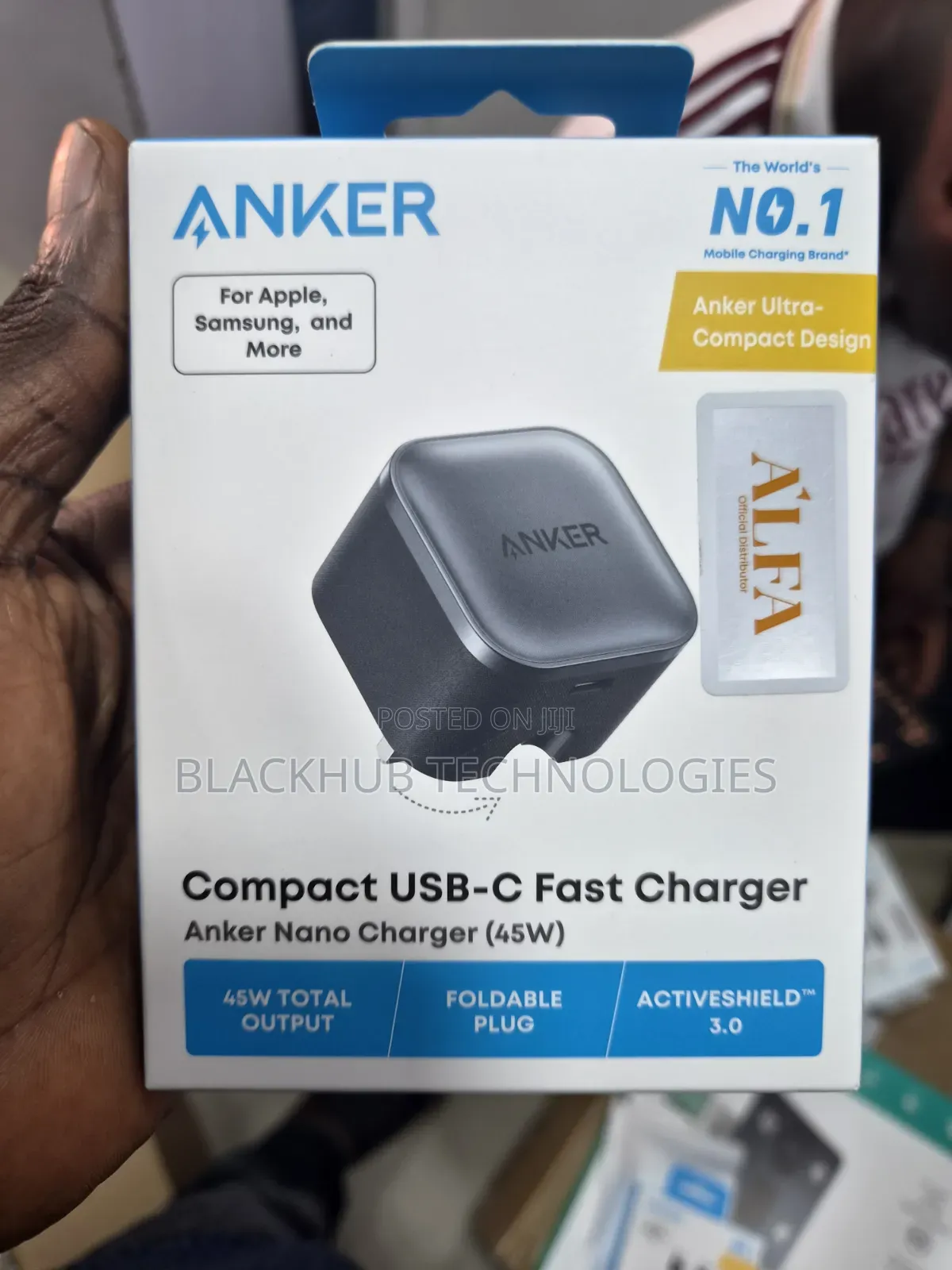 Anker Nano Compact 45w Usb-C Fast Charger,Foldable Plugs,Active Shield