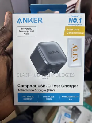 Anker Nano Compact 45w Usb-C Fast Charger,Foldable Plugs,Active Shield
