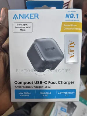 Anker Nano Compact 45w Usb-C Fast Charger,Foldable Plugs,Active Shield