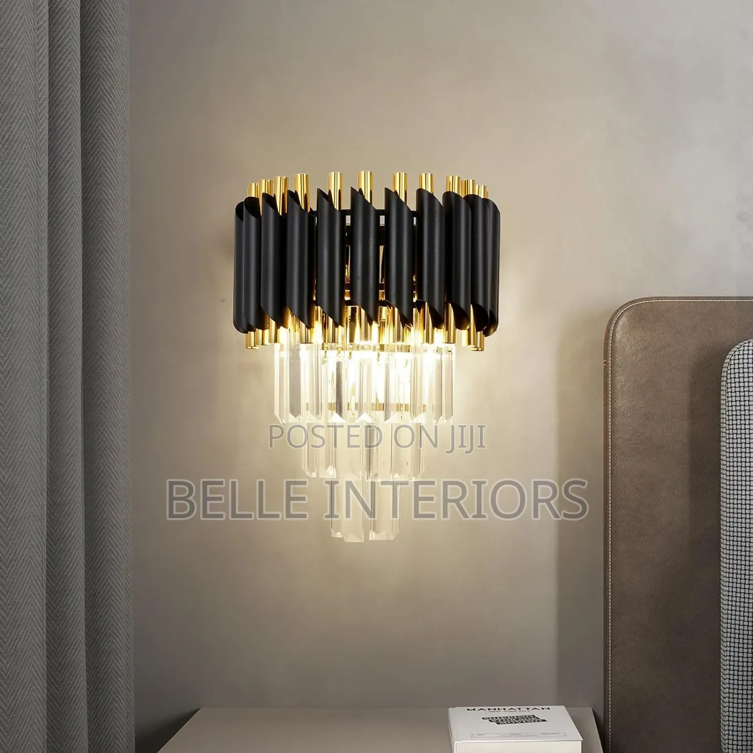 French Study Crystal Wall Lamp