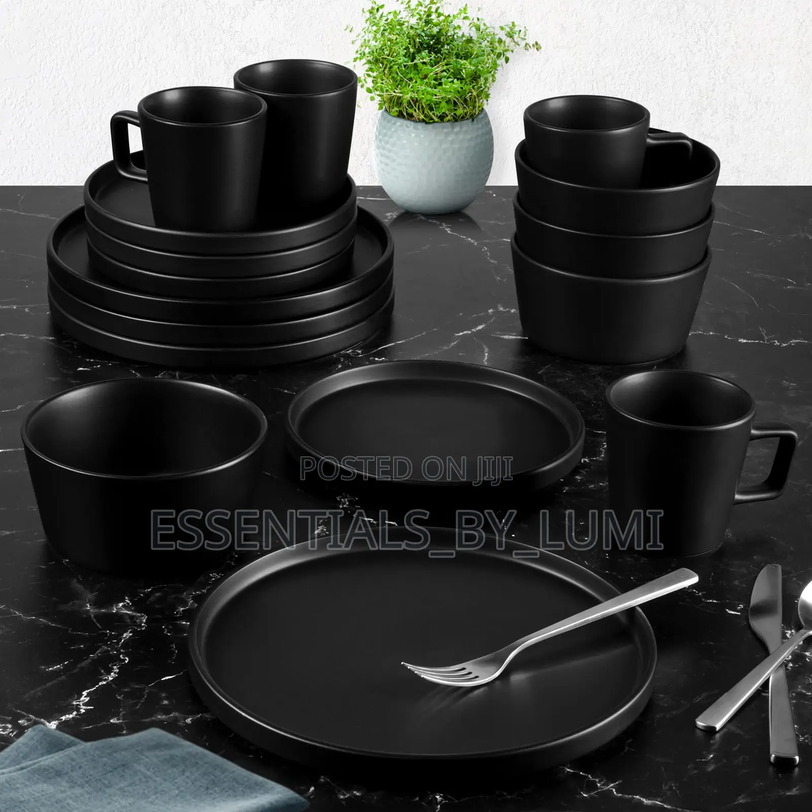 16pcs Ceramic Stoneware Dinnerware Set (High Quality ~ Super Solid)