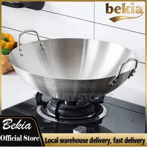 30cm Non-Stick Wok Stainless Steel Deep Frying Cooking Pots