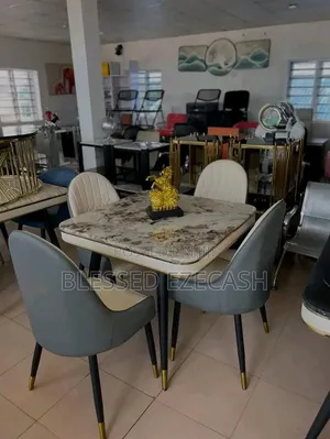 Good Quality Marble Dining Table by 4chair Chairs