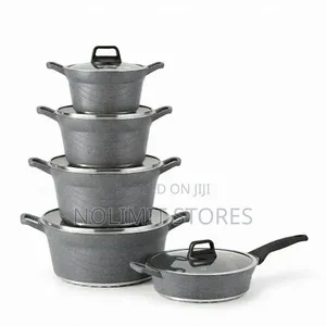 Brocook 10 PCS Die-Cast Non-Stick Granite Cookware Set 20-32cm