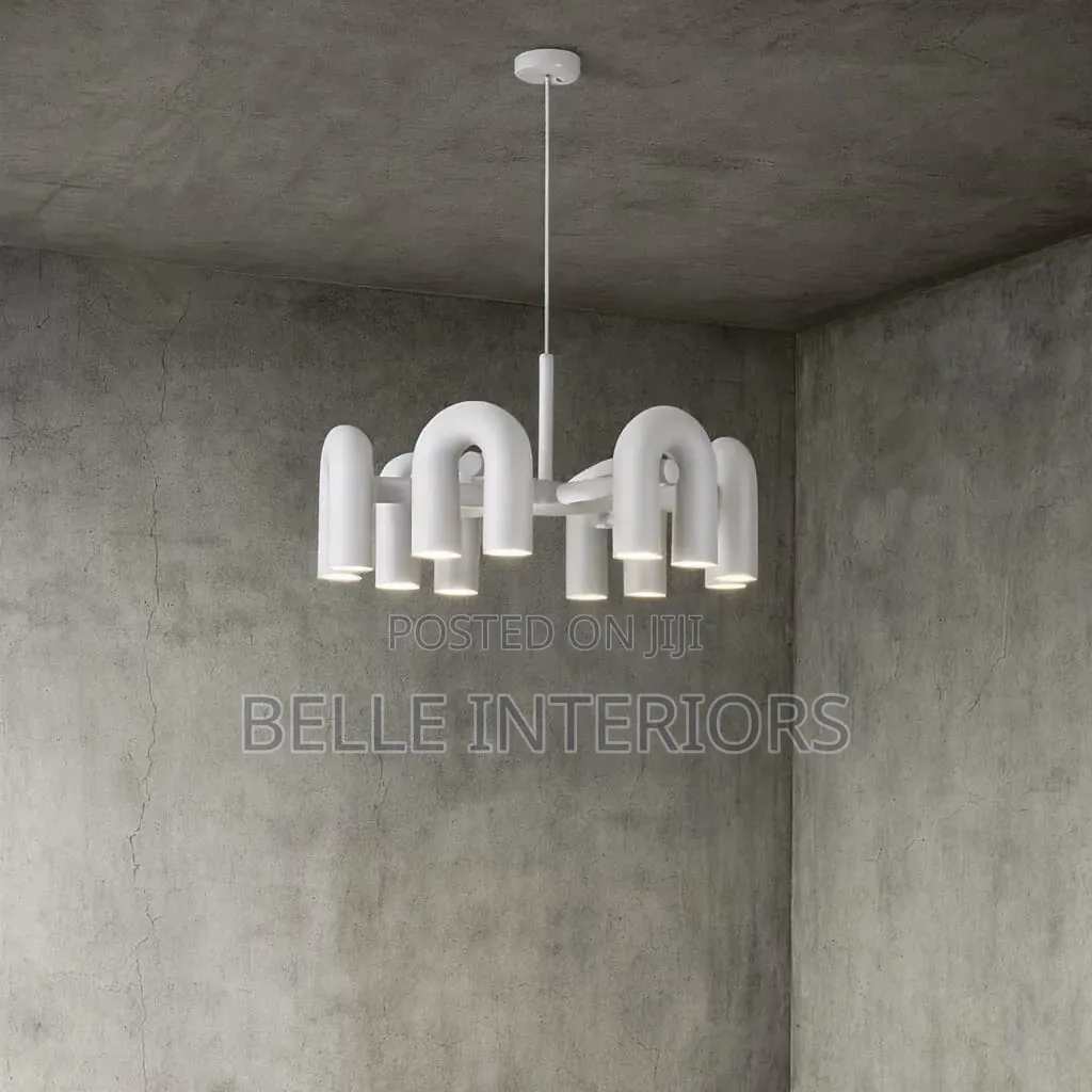 Chandelier Black Orange Gray